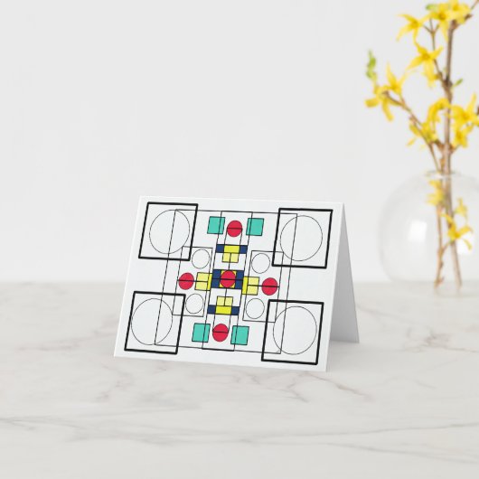 Symmetrie Kaart (Gele Bloem)