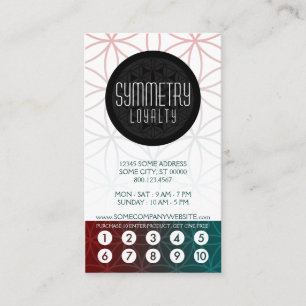 symmetrie punch card klantenkaartje