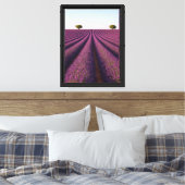 symmetrie van het lavendelveldpad canvas afdruk (Insitu (Slaapkamer))