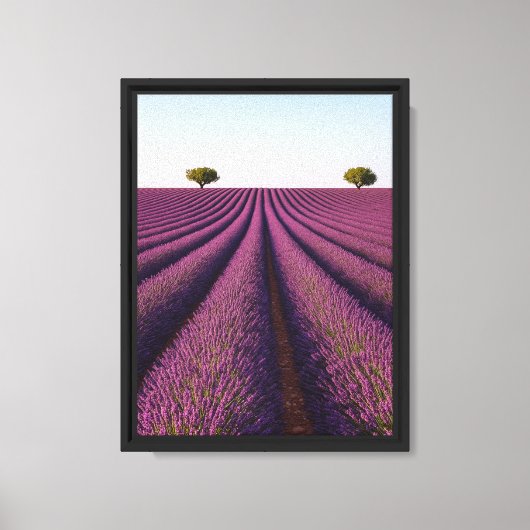 symmetrie van het lavendelveldpad canvas afdruk (Voorkant)