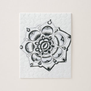 Symmetrie zwart-wit legpuzzel