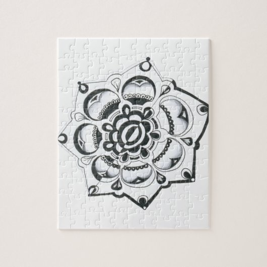 Symmetrie zwart-wit legpuzzel (Verticaal)