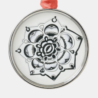 Symmetrie zwart-wit metalen ornament