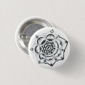 Symmetrie zwart-wit ronde button 3,2 cm (Voorkant /achterkant)