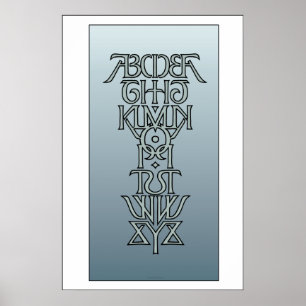 Symmetrisch alfabet Ambigram Poster