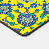 Symmetrisch blauw groen traditioneel decor Iznik Bureaumat (Hoek)