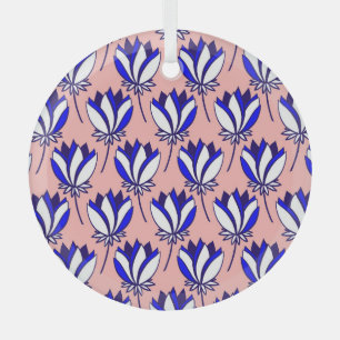 Symmetrisch bloemmotief: Kleurrijk motief Glas Ornament