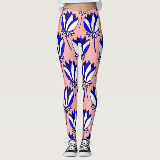 Symmetrisch bloemmotief: Kleurrijk motief Leggings