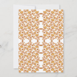 Symmetrisch bloemmotief met oranje motieven rese kaart