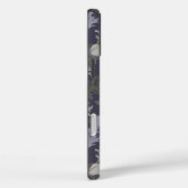 Symmetrisch donkerpaars bloempatroon Case-Mate iPhone case (Achterkant / Rechts)