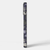 Symmetrisch donkerpaars bloempatroon Case-Mate iPhone case (Achterkant / Links)