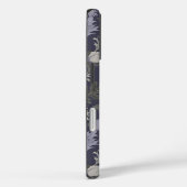 Symmetrisch donkerpaars bloempatroon Case-Mate iPhone case (Achterkant / Rechts)
