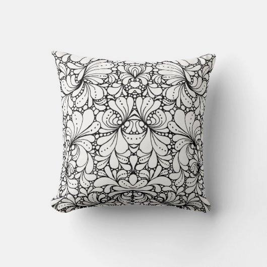 Symmetrisch etnisch ornament kussen (Voorkant)