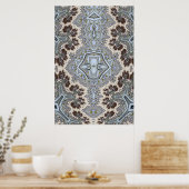Symmetrisch fractal boompatroon poster (Keuken)
