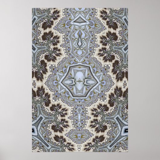 Symmetrisch fractal boompatroon poster (Voorkant)