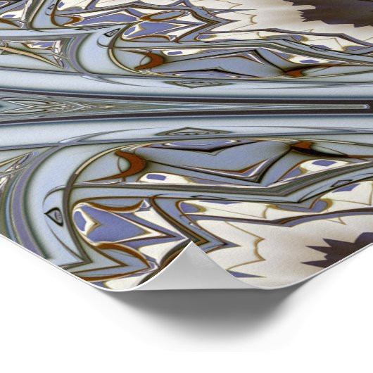 Symmetrisch Fractal Tree Patroon Poster (Hoek)