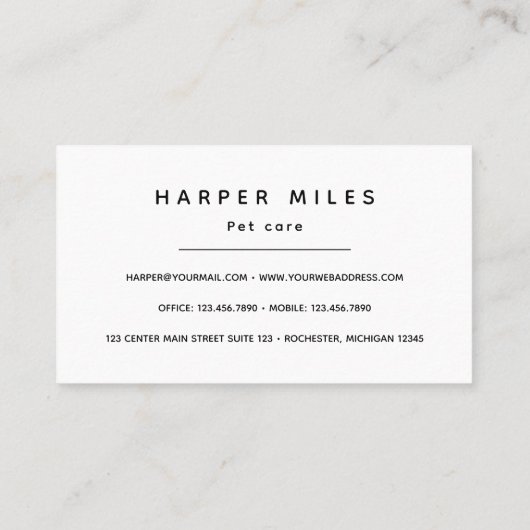 Symmetrisch logo visitekaartje (Achterkant)