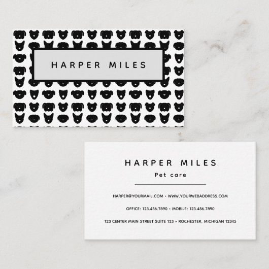 Symmetrisch logo visitekaartje (Voorkant / Achterkant)