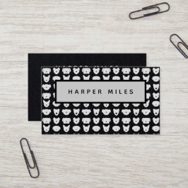 Symmetrisch logo zwarte visitekaartje