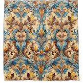 Symmetrisch motief in zuidwestelijke stijl Tan Tur Douchegordijn (Voorkant)