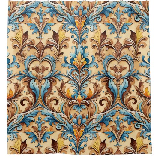 Symmetrisch motief in zuidwestelijke stijl Tan Tur Douchegordijn