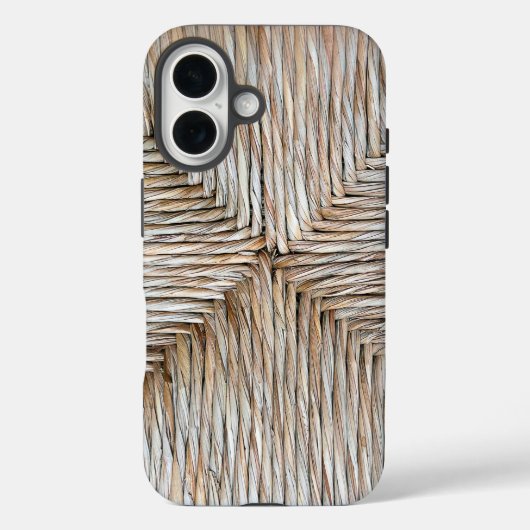 Symmetrisch natuurlijk bamboe vezel weefpatroon Case-Mate iPhone case (Achterkant)