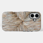 Symmetrisch natuurlijk bamboe vezel weefpatroon Case-Mate iPhone case (Achterkant (horizontaal))