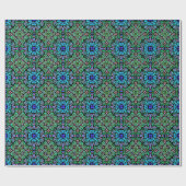 Symmetrisch ontwerp in koele kleuren cadeaupapier (Vlak)