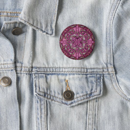 Symmetrisch patroon (als azulejos) ronde button 5,7 cm (In situ)