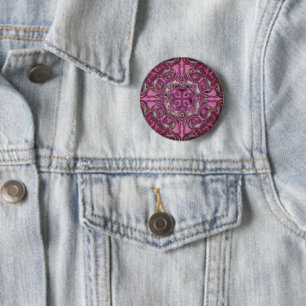 Symmetrisch patroon (als azulejos) ronde button 5,7 cm