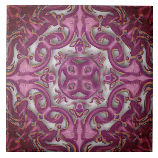 Symmetrisch patroon (azulejos-achtig) tegeltje (Voorkant)