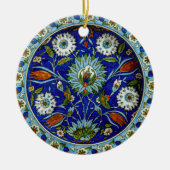 Symmetrisch Turks Iznik Tulip Motif Kerstmis Keramisch Ornament (Voorkant)