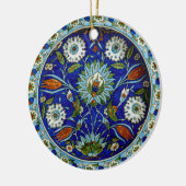 Symmetrisch Turks Iznik Tulip Motif Kerstmis Keramisch Ornament (Links)