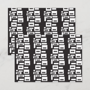 Symmetrisch wit geometrisch ontwerp met helder, he bedankkaart