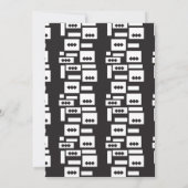 Symmetrisch wit geometrisch ontwerp met helder, he kaart (Achterkant)