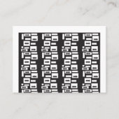 Symmetrisch wit geometrisch ontwerp met helder, he plaatskaartje (Voorkant)