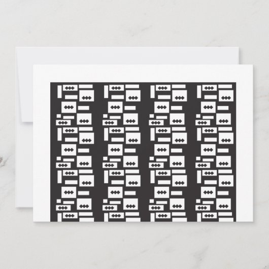 Symmetrisch wit geometrisch ontwerp met helder, he save the date (Voorkant)