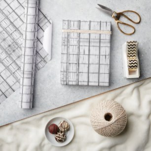 symmetrisch witgekalkt houtpatroon cadeaupapier