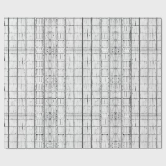 symmetrisch witgekalkt houtpatroon cadeaupapier (Vlak)