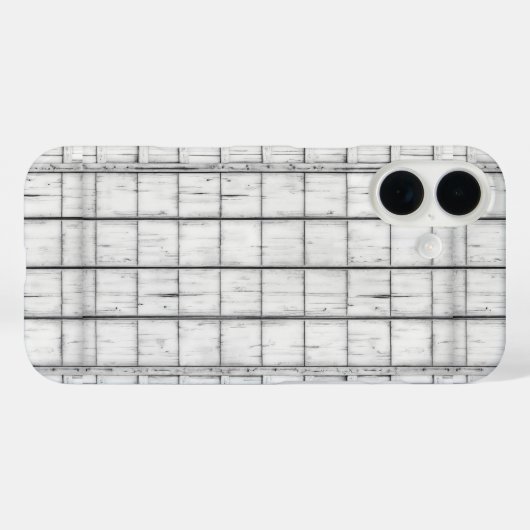 symmetrisch witgekalkt houtpatroon Case-Mate iPhone case (Achterkant (horizontaal))