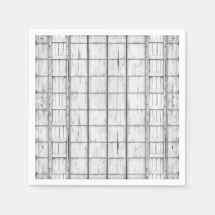 symmetrisch witgekalkt houtpatroon servet