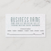 symmetrische aanwijzingsherinnering afsprakenkaartje (Achterkant)