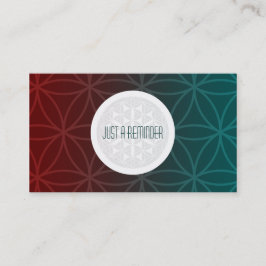 symmetrische aanwijzingsherinnering afsprakenkaartje