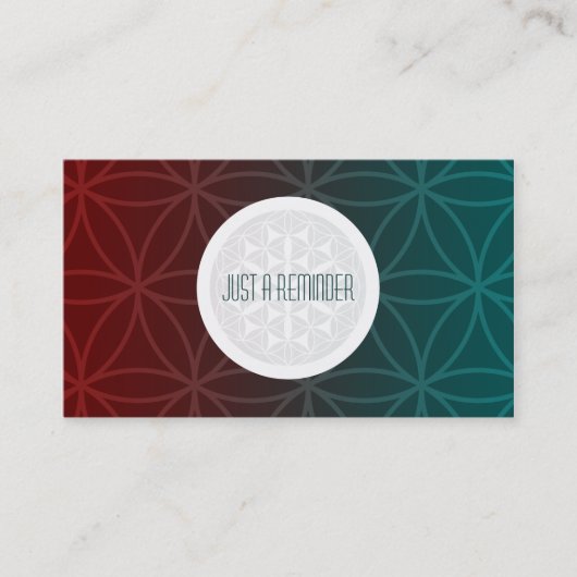 symmetrische aanwijzingsherinnering afsprakenkaartje (Voorkant)