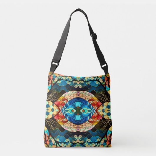 SYMMETRISCHE BOS JAPANSE KUNSTSTIJL CROSSBODY TAS (Voorkant)
