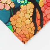 SYMMETRISCHE BOS JAPANSE KUNSTSTIJL FLEECE DEKEN (Hoek)