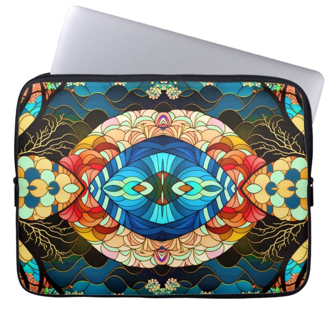 SYMMETRISCHE BOS JAPANSE KUNSTSTIJL LAPTOP SLEEVE (Voorkant)