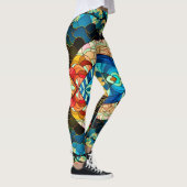 SYMMETRISCHE BOS JAPANSE KUNSTSTIJL LEGGINGS (Rechts)