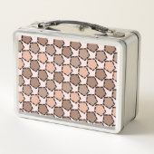 Symmetrische bruine vijfhoeken met geplette randen (Achterkant)