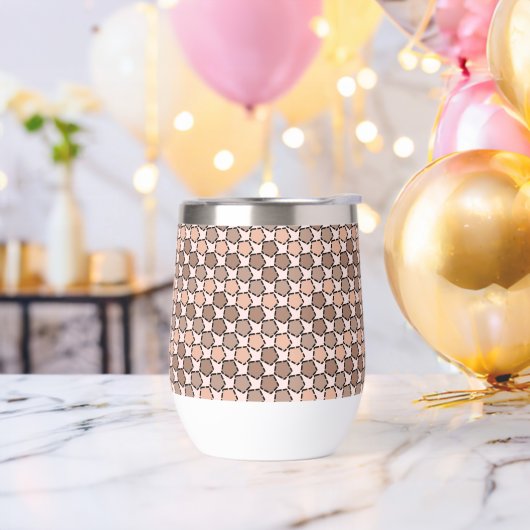 Symmetrische bruine vijfhoeken met geplette randen (Vrijgezellenfeest)